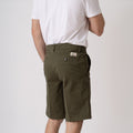 Light Comfort Gabardine Chinos Shorts - Military Green