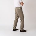 Chinos Misto Lino a Righe - Fly Green/Beige