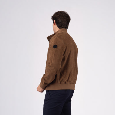 A-1 Suede Leather Jacket - Cognac