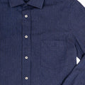 Classic Herringbone Flannel Shirt - Aviation Blue