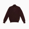 Half Zip Sweater Wool Blend - Bordeaux