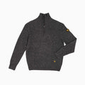 Half-Zip Wool Blend Sweater - Anthracite