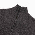 Half-Zip Wool Blend Sweater - Anthracite