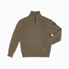 Half-Zip Wool Blend Sweater - Military Green