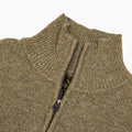 Half-Zip Wool Blend Sweater - Military Green