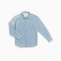 Camicia Basic Light Denim L/S - Denim lavato pesante