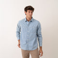 Basic Light Denim L/S Shirt - Heavy Washed Denim