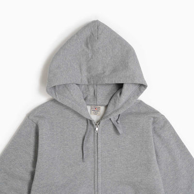 Zip Up Sweat Hoodie - Light Gray