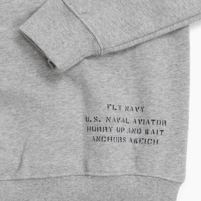 Naval Pullover Hoodie - Light Gray