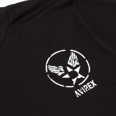 High Neck Printed T-Shirt - Black