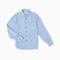Regular Overdyed Linen Shirt - Light Blue