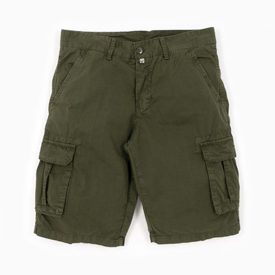 Vintage Gabardine Cargo Shorts - Military Green