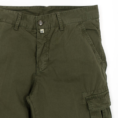 Vintage Gabardine Cargo Shorts - Military Green