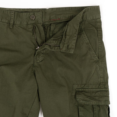 Vintage Gabardine Cargo Shorts - Military Green