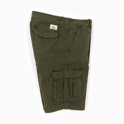 Vintage Gabardine Cargo Shorts - Military Green