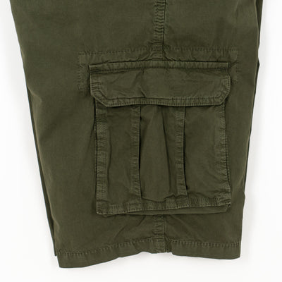 Vintage Gabardine Cargo Shorts - Military Green