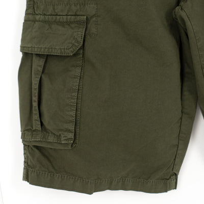 Vintage Gabardine Cargo Shorts - Military Green