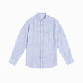 Buckley Shirt in Linen - White/Blue