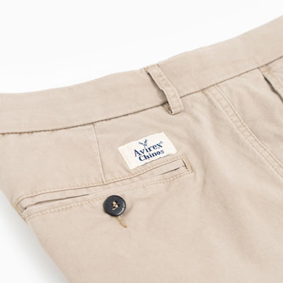 Bermuda Chinos in Comfort Gabardine Leggera - Khaki