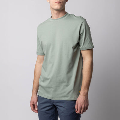 High Neck Supima® T-Shirt - Fly Green