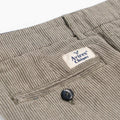 Chinos Misto Lino a Righe - Fly Green/Beige