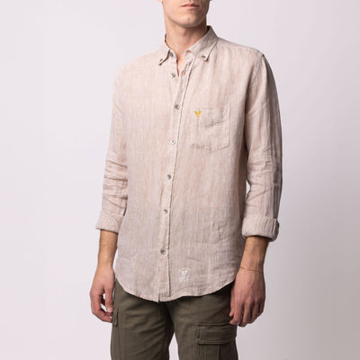 Buckley Shirt in Linen - Khaki