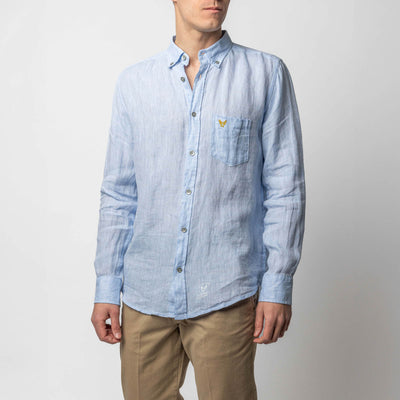 Buckley Shirt in Linen - Light Blue