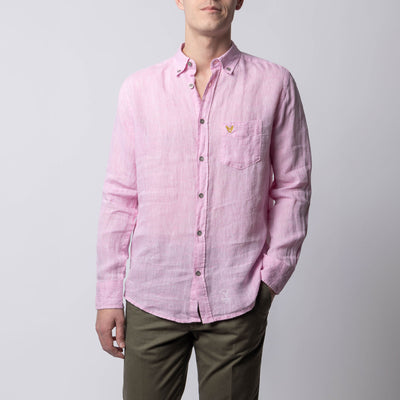 Buckley Shirt in Linen - Pink