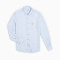 Linen Buckley Shirt - White/Light Blue