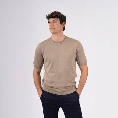 Wings Short Sleeves Knitted T-shirt - Military Green