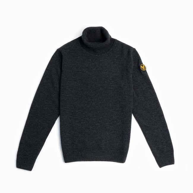 Roll Neck Wool Jumper - Anthracite