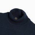 Roll Neck Wool Jumper - Dark Blue