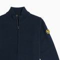 Maglione in lana con zip intera - Blu scuro