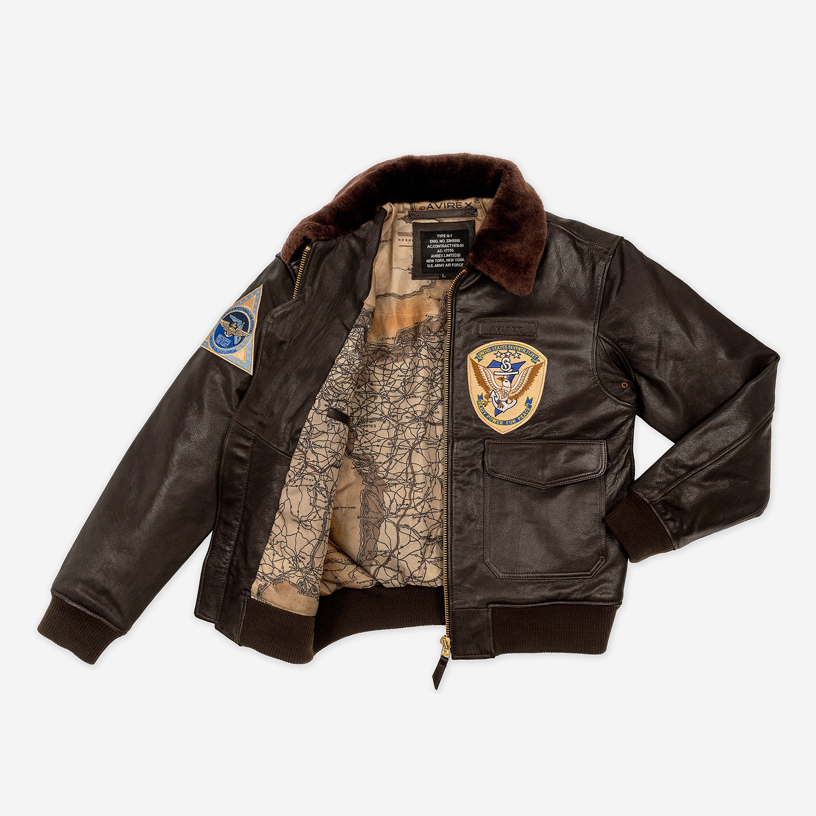 vintage grunge lether bomber jacket G1 M着丈約65センチ